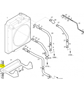 DISTANZIALE RADIATORE Ø10X16x40 MM SP 2,3 iveco 741571