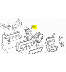 elettroventola riscaldamento interno 12v mercedes a0008352285