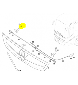 braccio/cerniera sportello frontale dx tourino mercedes a0007510451