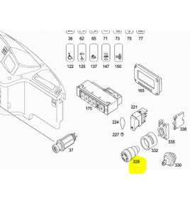 interruttore emergenza tourino mercedes a0055455014