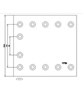 serie ceppi freno posteriore 8pz 1° magg iveco 1906244 98443642 1906088