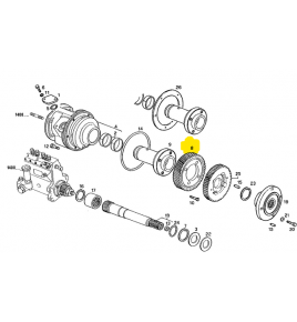 ingranaggio comando pompa iniezione motore 8361 8365 iveco 4722819