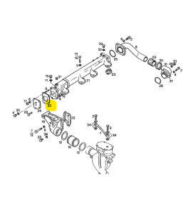 guarnizione collettore testata acqua iveco 61318822