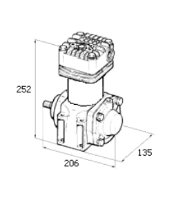 compressore aria monocilindro marelli acx66b iveco 99440232