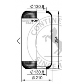 CONTITECH AIR SPRING 644 N Soffietto, Sospensione pneumatica man 81436010017