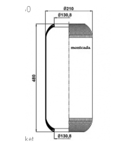 membrana sospensione aria/tooples sabo air 0274 iveco 500319479