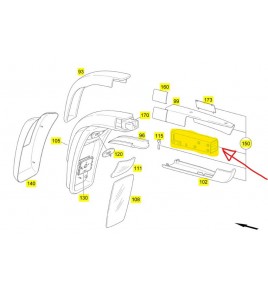 telaio braccio specchio retrovisore dx tourino mekra 593954401 mercedes a6298105616