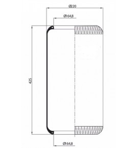 molla aria sospensione pneumatica/toopless 1s 320 30 scania 411623 411622 402315 402315 424688 107310