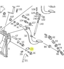 staffa di fermo pedale frizione mercedes A6932917030