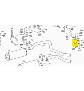 staffa silenziatore scarico mercedes a6204926241