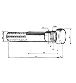 colonnina fissaggio ruota posteriore M22x1,5x110 iveco 2477764