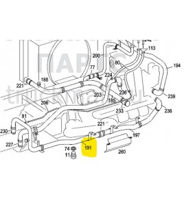 tubazione circuito raffreddamento mercedes a6345002072