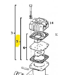 kit revisione testa compressore monocilindrico cd64zd knorr k007994