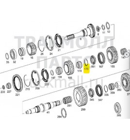 lock/fermo ingranaggio sull'albero mm 2,80 mercedes a3872627873
