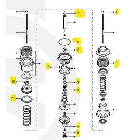kit revisione servofrizione kr6400 knorr 1407317 iveco 9932284