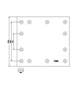 serie ceppi/ganasce freno tamburo dm 381 maggiorate 10/10 iveco 2991907 1903481 1902186