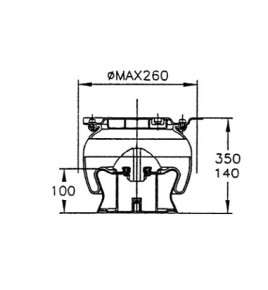 membrana sospensione aria/toopless completa iveco 93195048