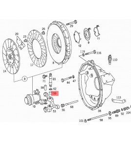 boccola forcella frizione mercedes a0019928401